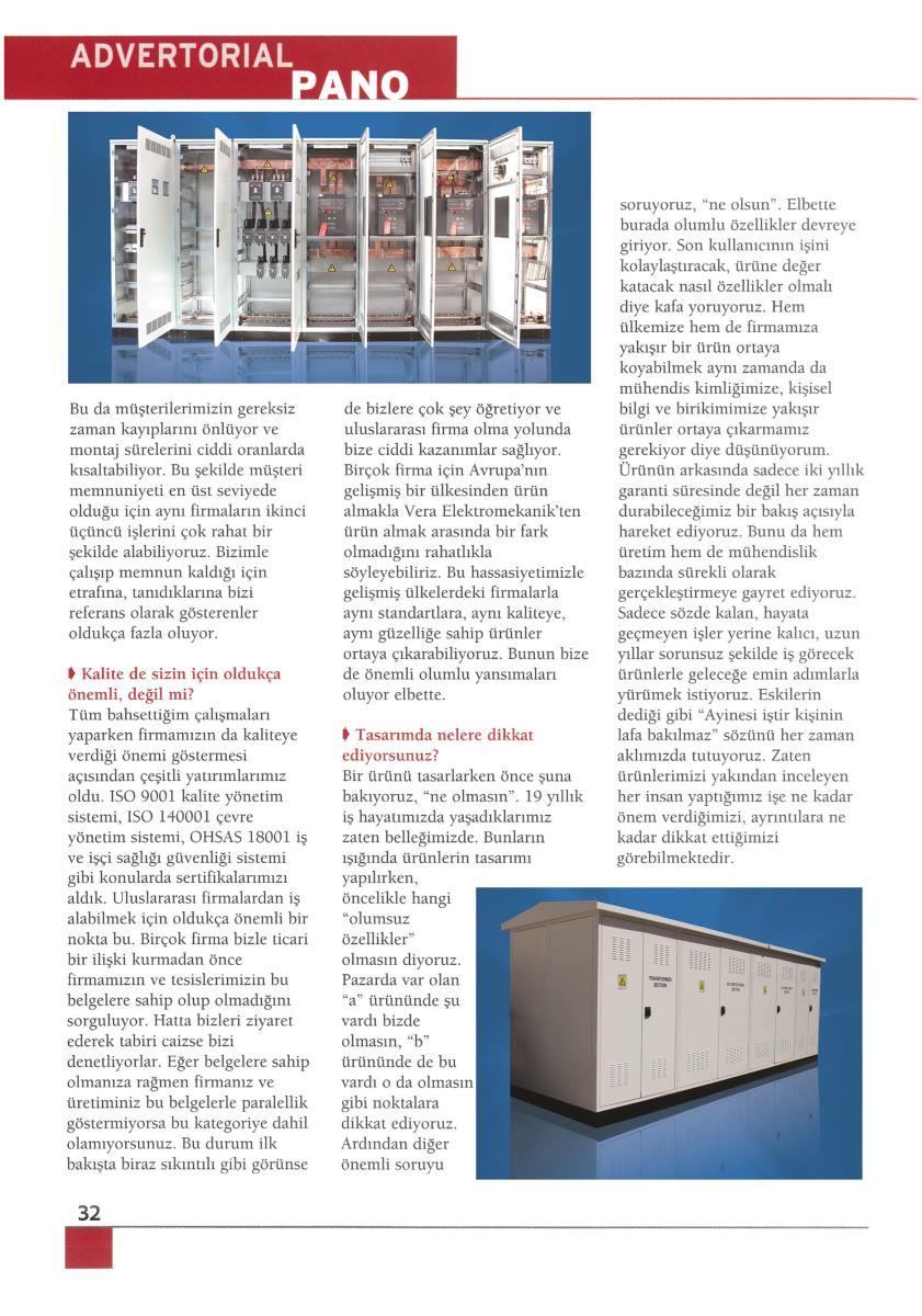 3E Electrotech Pano Dergisi Röportaj | MART 2015 - 3