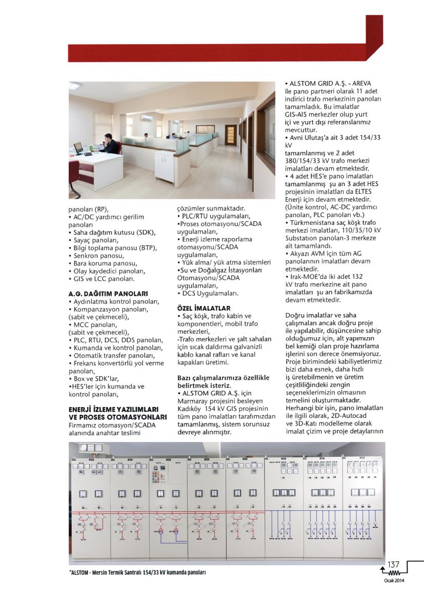 Kaynak Elektrik Pano Dergisi Röportaj | OCAK 2014 - 2