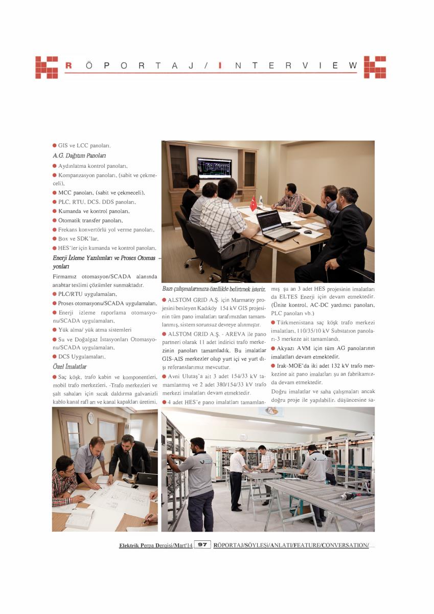 Elektrik Perpa Dergisi Röportaj | MART 2014 - 2